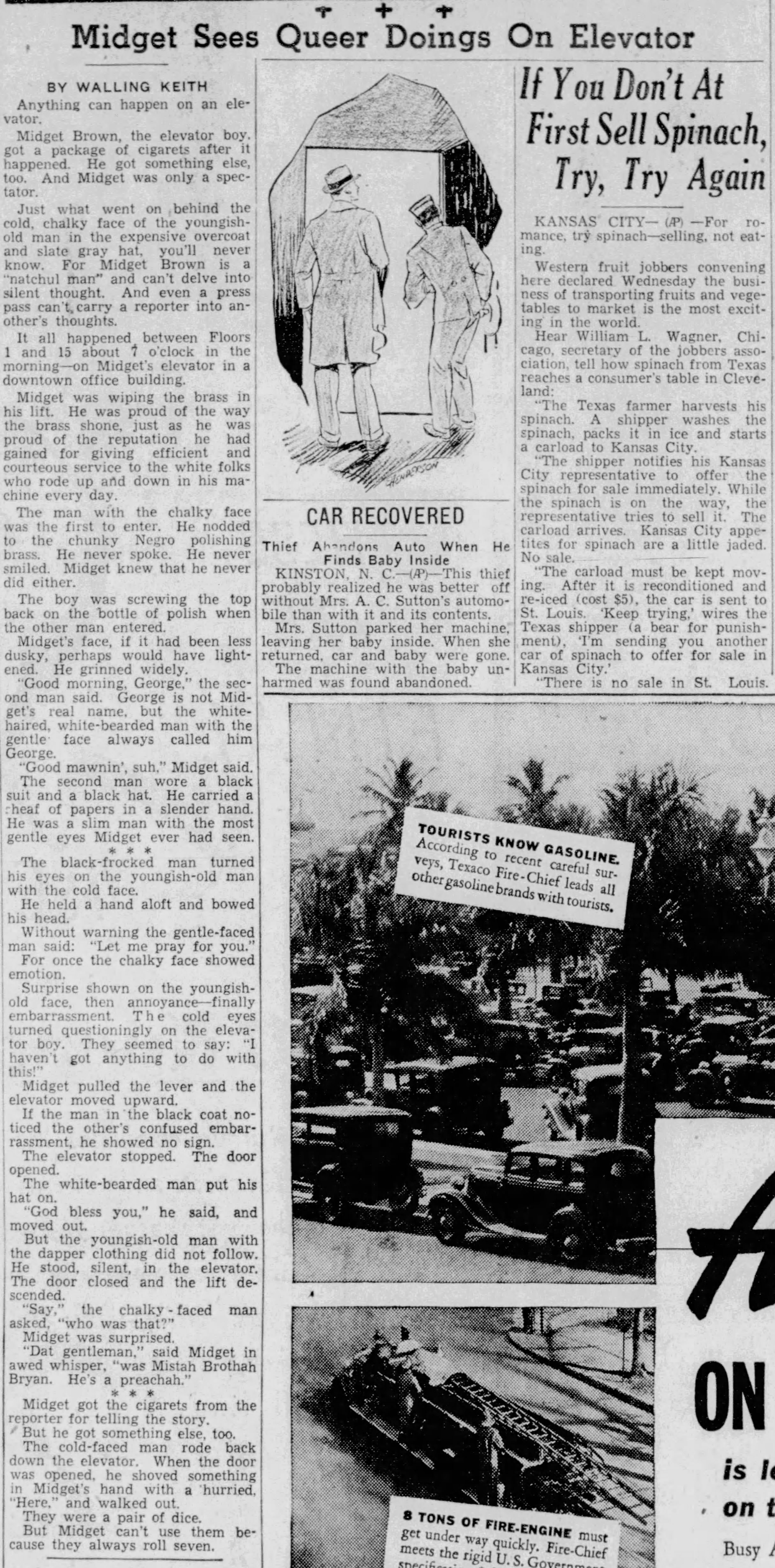 Midget Sees Queer Doings On Elevator